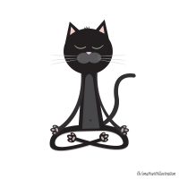 Om, the meditating cat