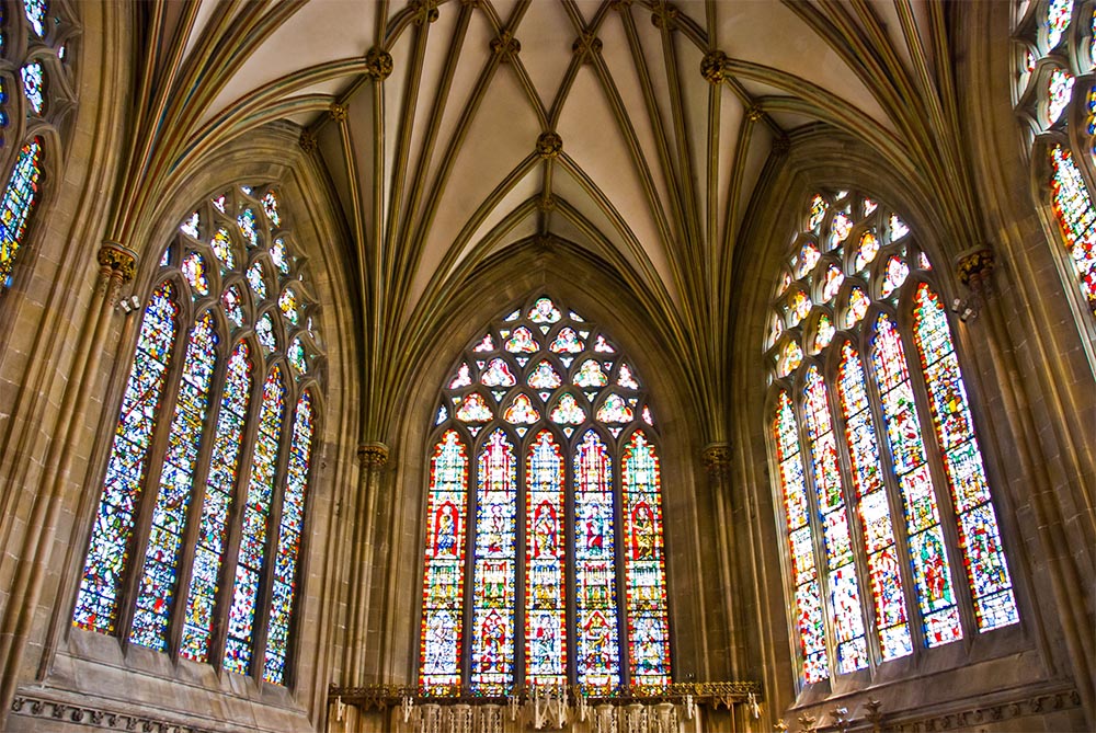 Wells Cathedral - The Lady Chapel, Stained Glass